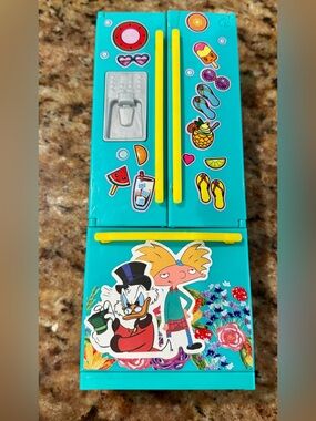 Barbie Teal Fridge - as is